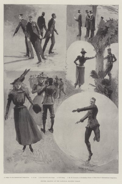 Figure-Skating at the National Skating Palace by Henry Charles Seppings Wright